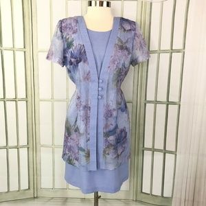 Dressbarn Size 12P Dress Shift Lagenlook Knee Leng